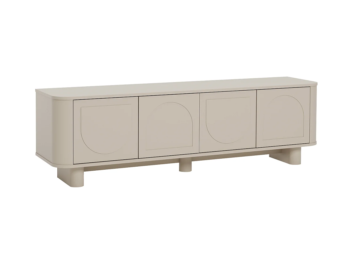 TV-møbel med 4 låger - Taupe - BRISTANA