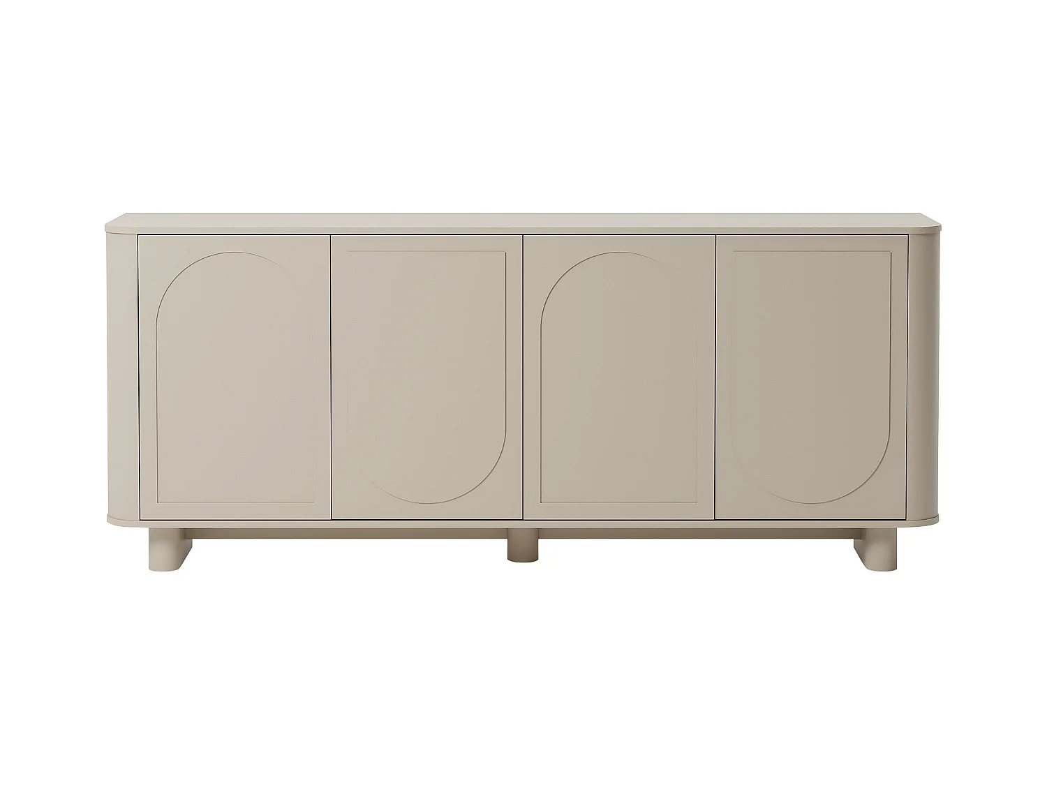 Sideboard - 4 Türen - Taupe - BRISTANA