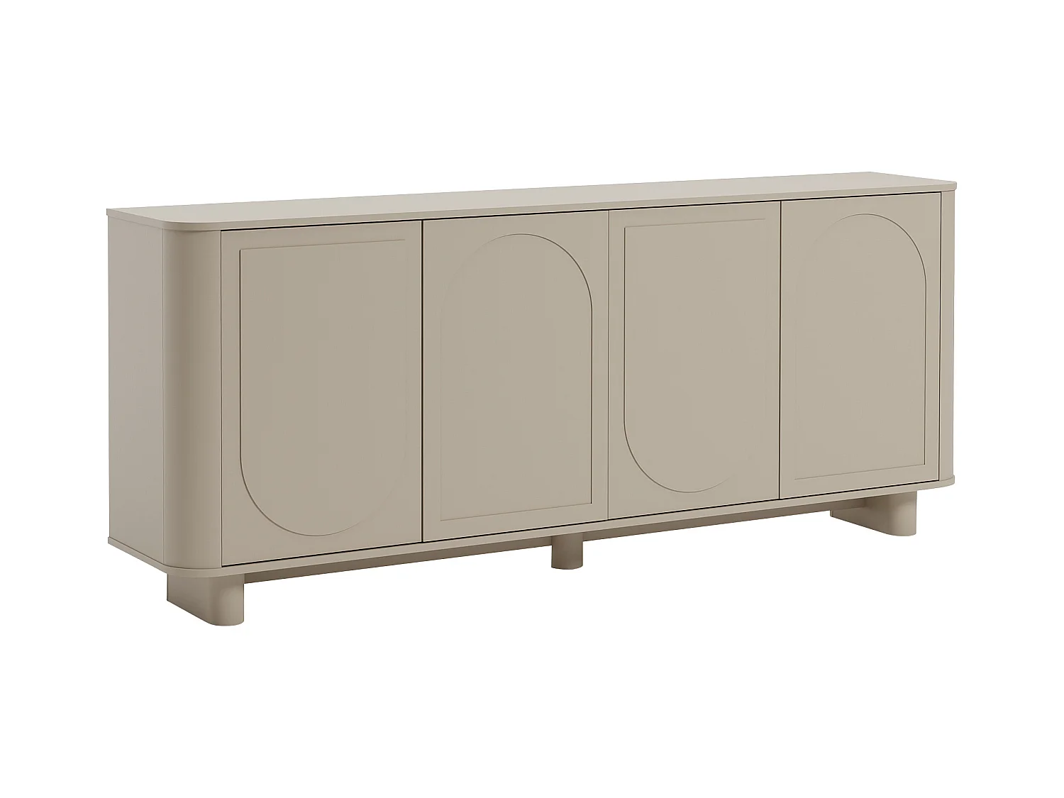 Sideboard - 4 Türen - Taupe - BRISTANA