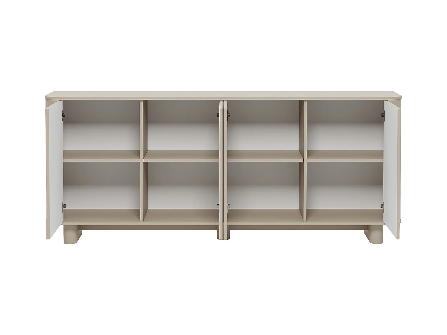 Sideboard - 4 Türen - Taupe - BRISTANA