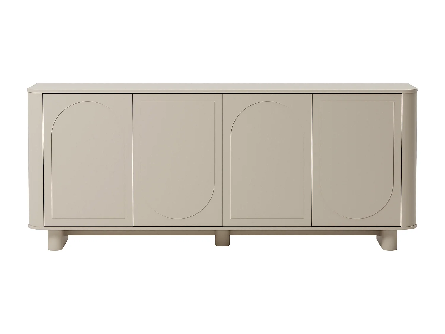 Buffet avec 4 portes - Taupe - BRISTANA