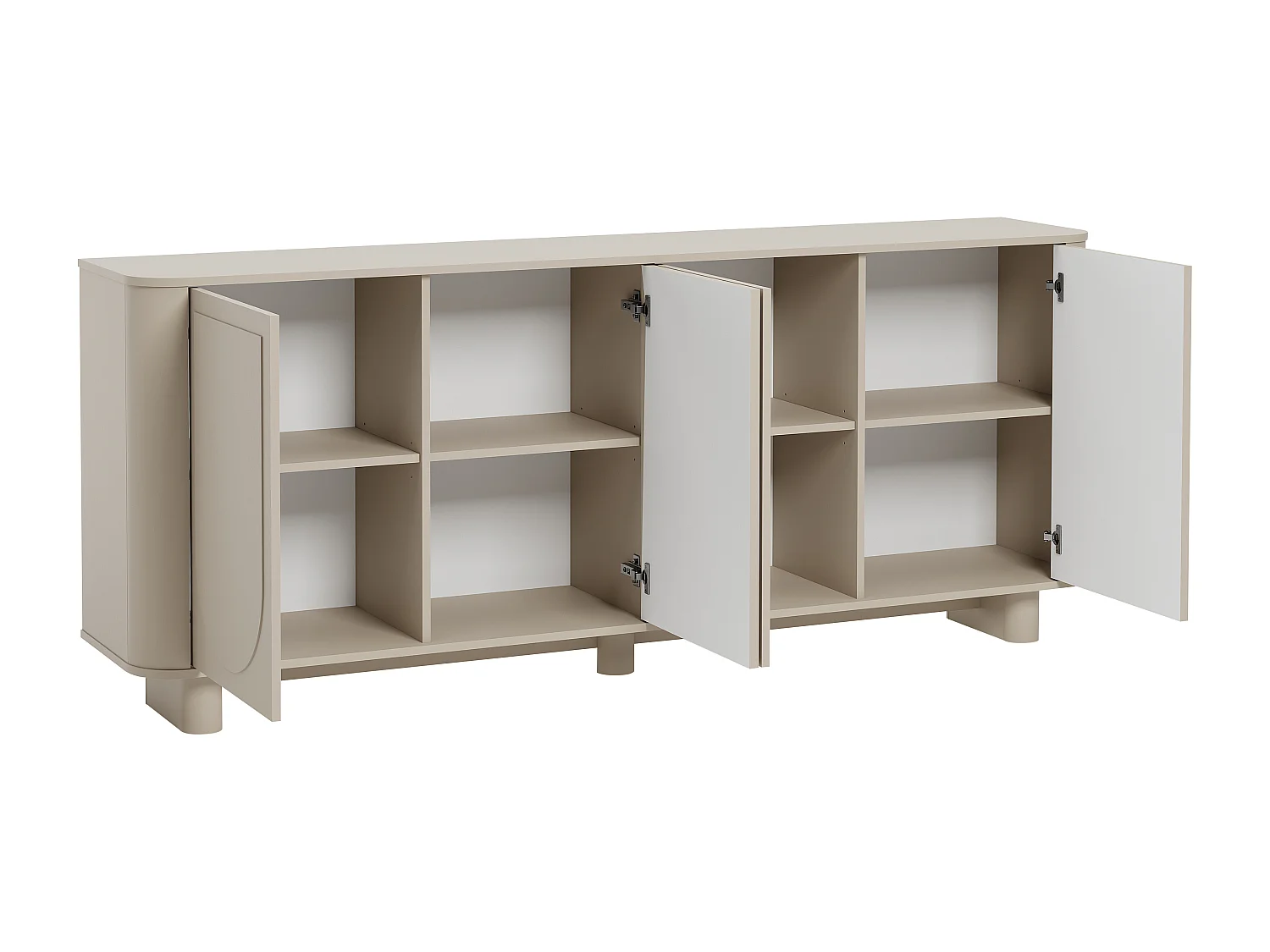 Buffet avec 4 portes - Taupe - BRISTANA