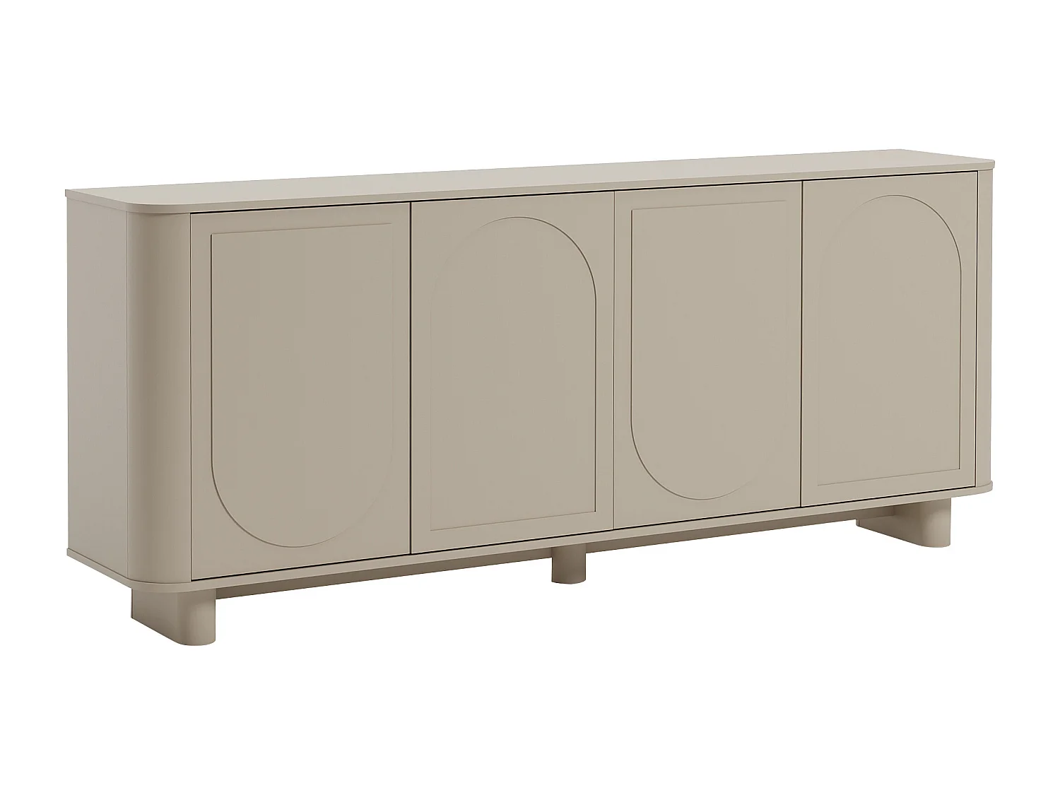 Buffet avec 4 portes - Taupe - BRISTANA
