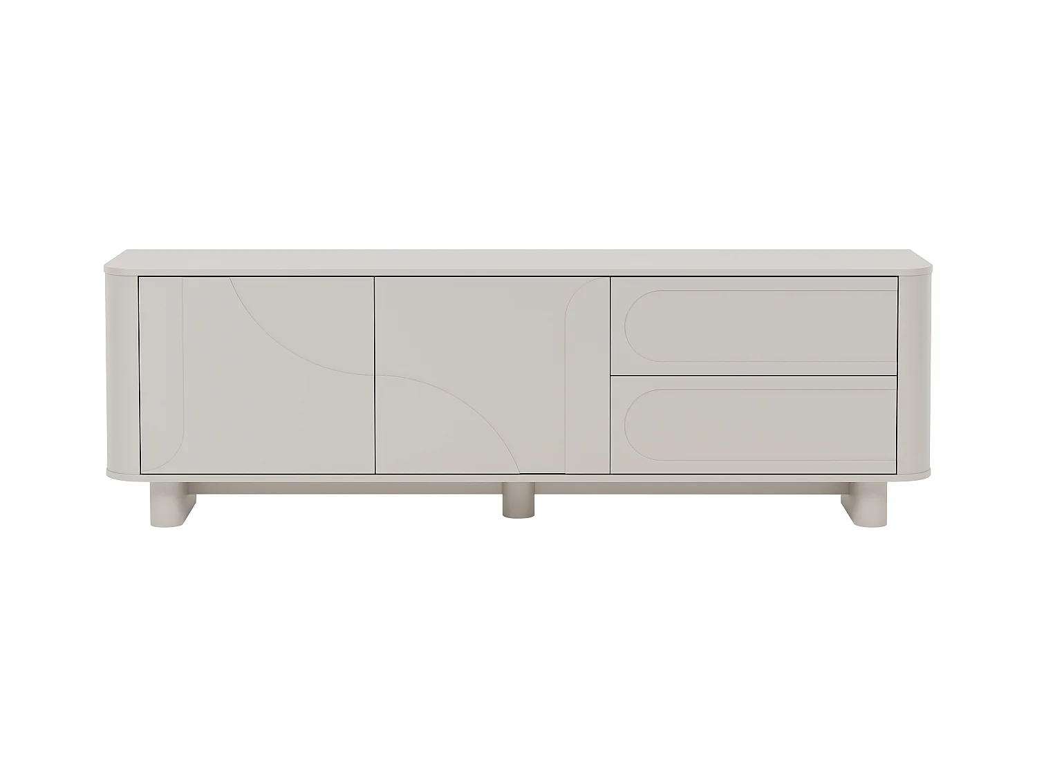 TV-møbel med 2 låger og 2 skuffer - Beige - DIGARA