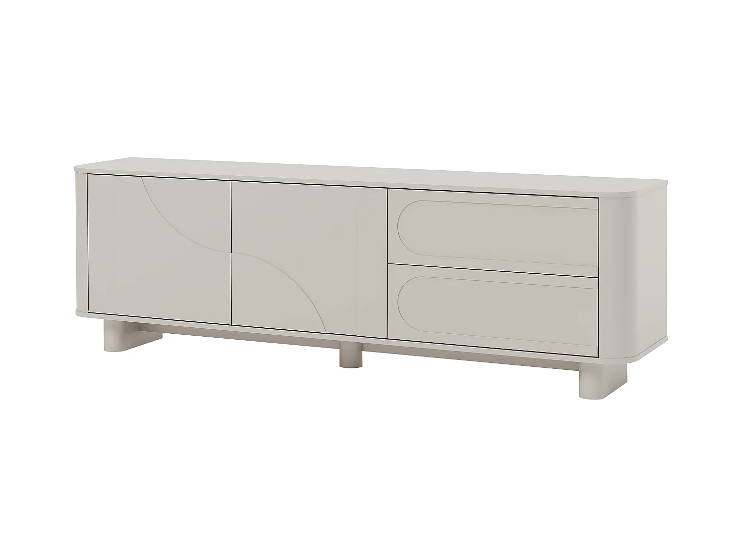 TV-møbel med 2 låger og 2 skuffer - Beige - DIGARA