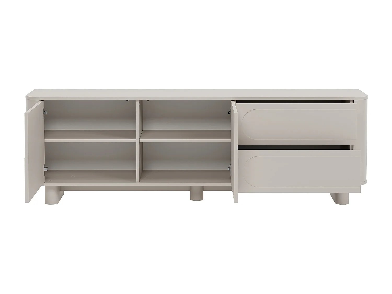 Mobile TV 2 ante e 2 cassetti - Beige - DIGARA