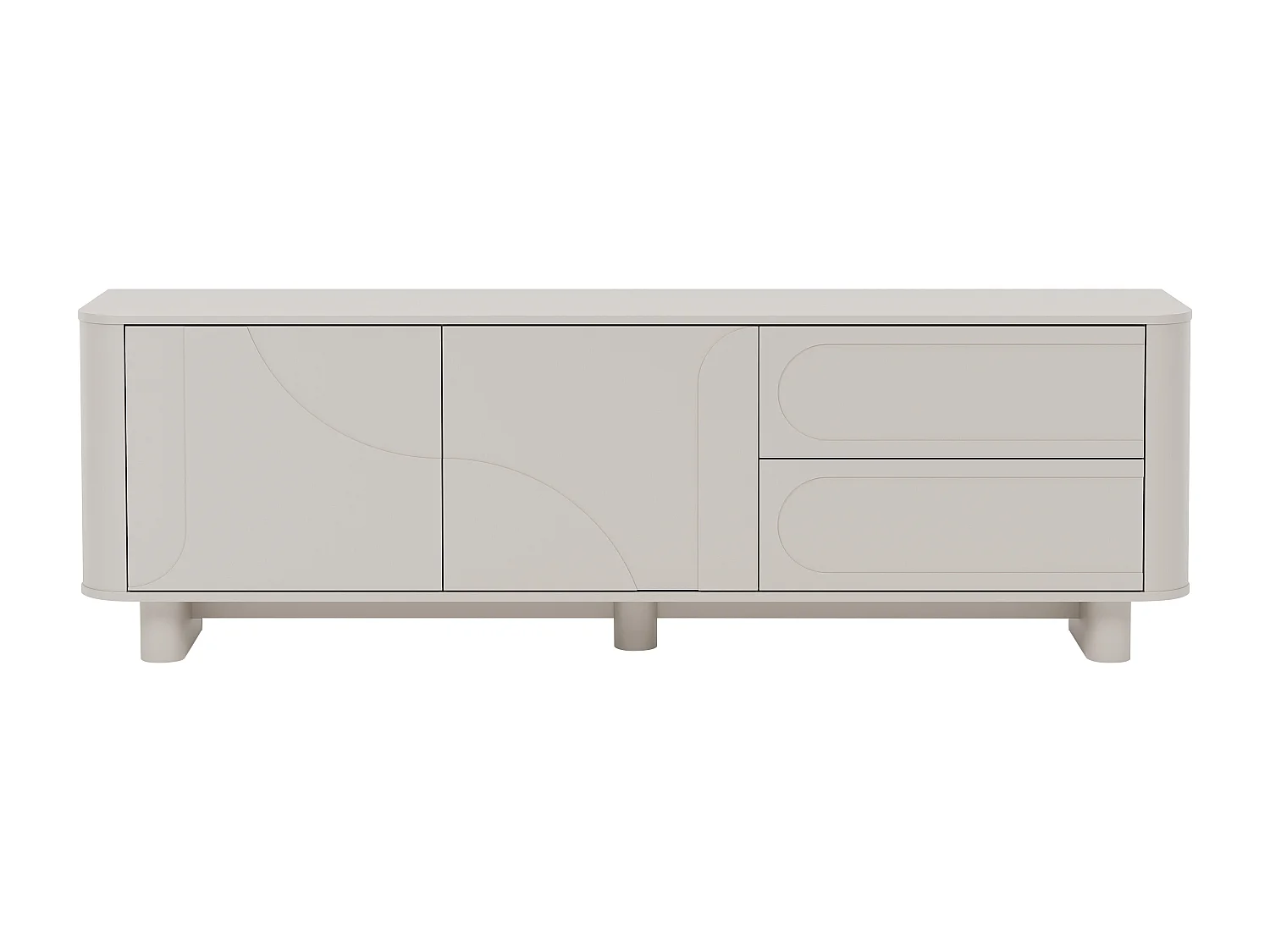 Mobile TV 2 ante e 2 cassetti - Beige - DIGARA