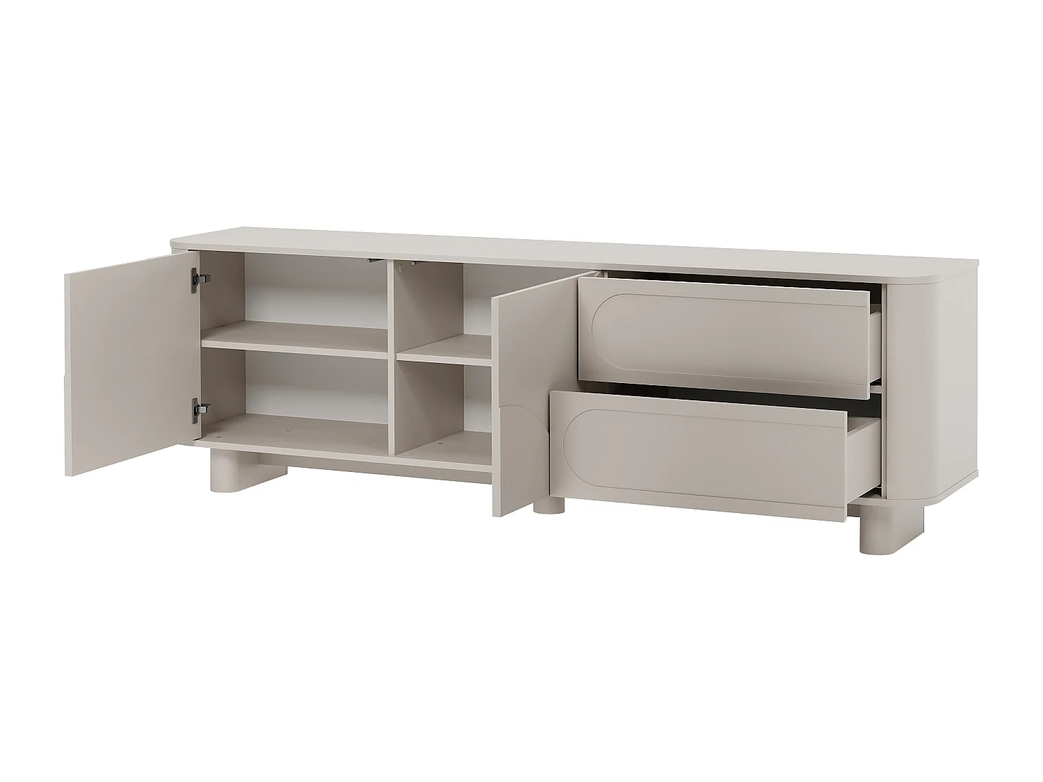 Mobile TV 2 ante e 2 cassetti - Beige - DIGARA