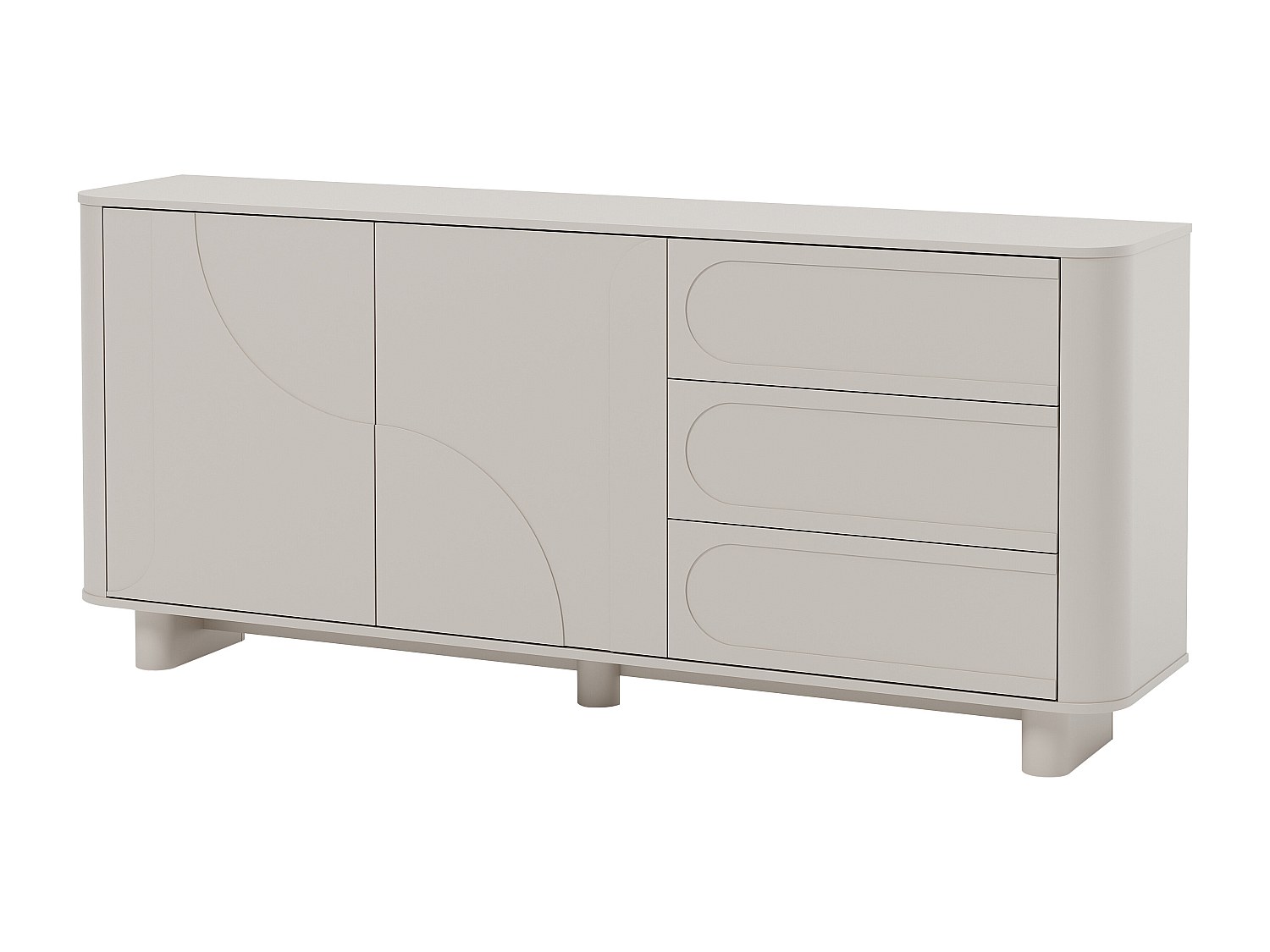Sideboard - 2 Türen & 3 Schubladen - Beige - DIGARA günstig online kaufen