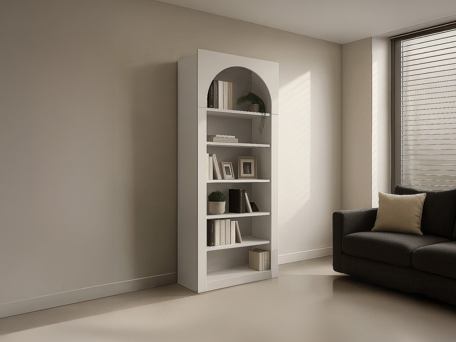 Bücherregal mit 6 Fächern – Beige – CYMORA günstig online kaufen