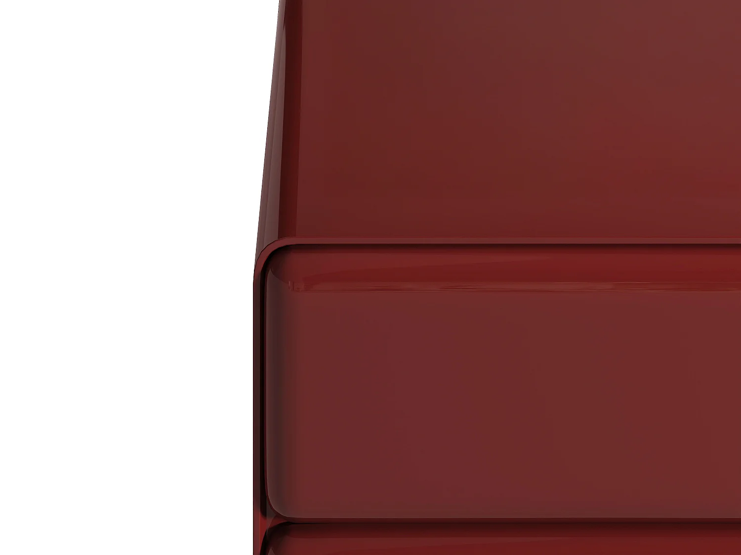 Mesa de cabeceira com 2 gavetas – MDF – Bordeaux lacado - AUNELA