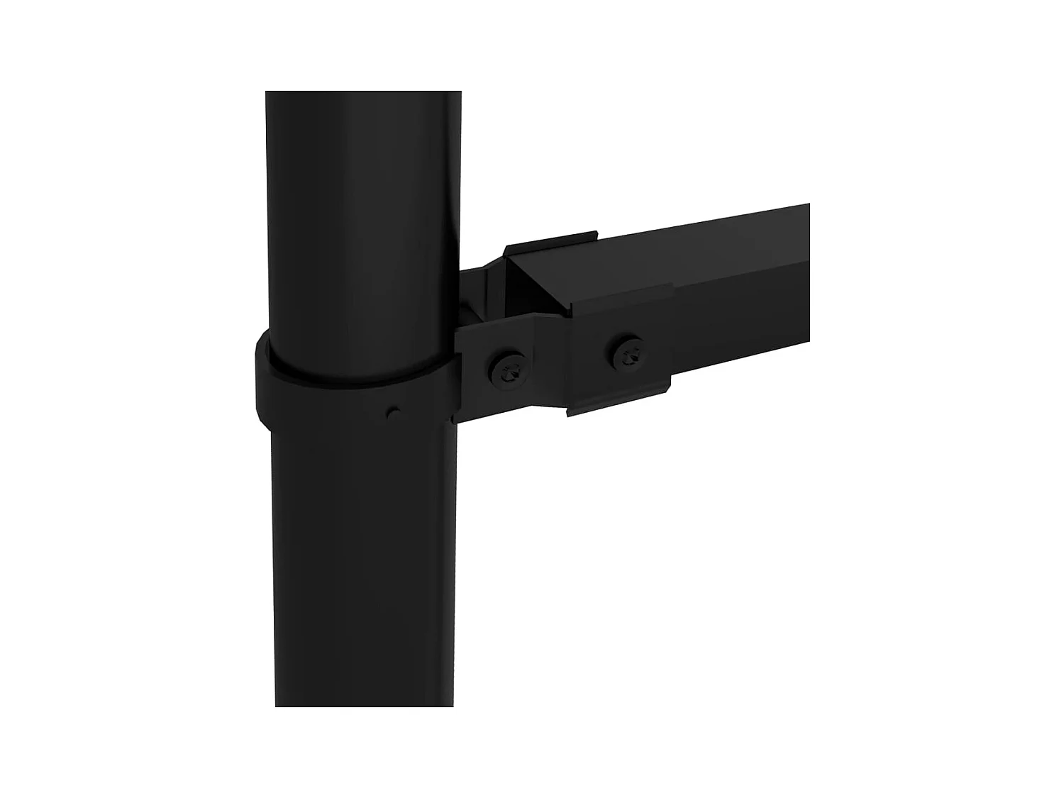 Clôture de jardin à dessus en lance Acier (0,5-0,75)x15,3m Noir