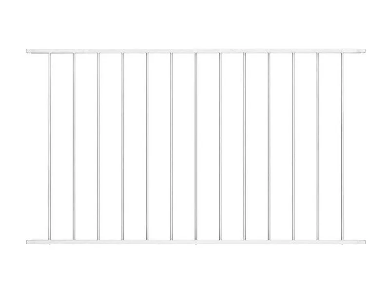 Panneau de clôture Acier enduit de poudre 1,7x0,75 m Blanc