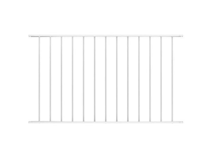 Panneau de clôture Acier enduit de poudre 1,7x0,75 m Blanc