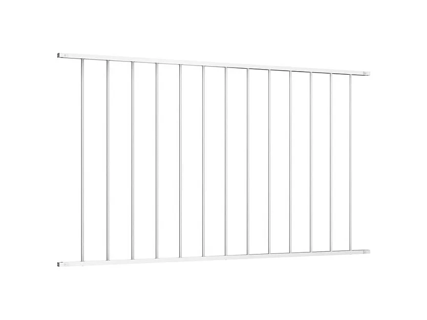 Panneau de clôture Acier enduit de poudre 1,7x0,75 m Blanc