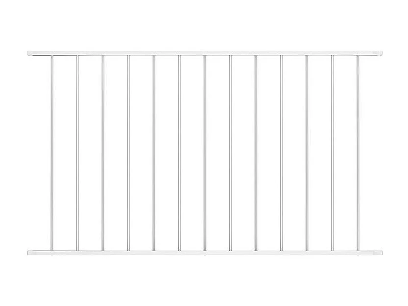 Panneau de clôture Acier enduit de poudre 1,7x0,75 m Blanc