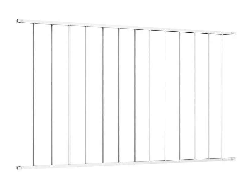 Panneau de clôture Acier enduit de poudre 1,7x0,75 m Blanc