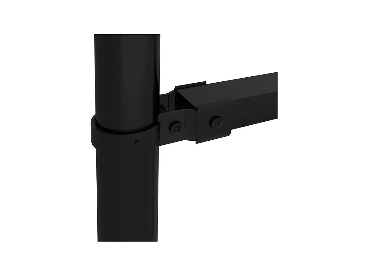 Clôture de jardin à dessus en lance Acier (1,75-2)x5,1 m Noir