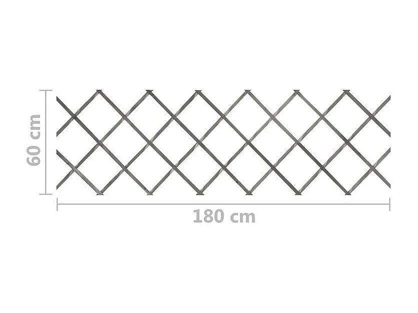 Clôture à treillis 5 pcs Gris Bois de sapin massif 180x60