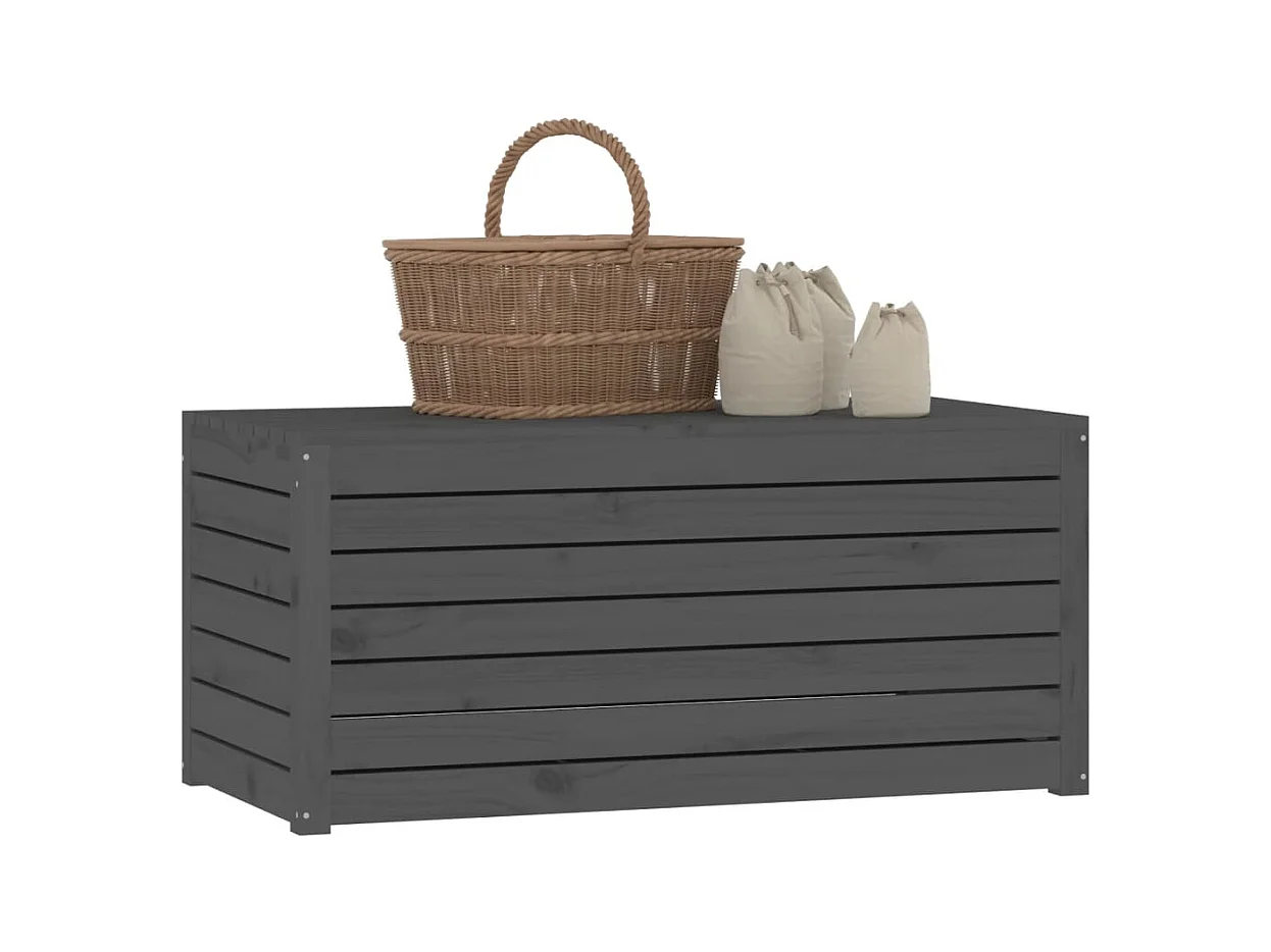 Boîte de jardin gris 101x50,5x46,5 bois massif de pin