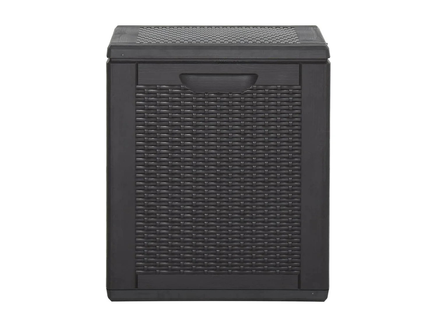 Boîte de rangement de jardin 90 L Noir PP