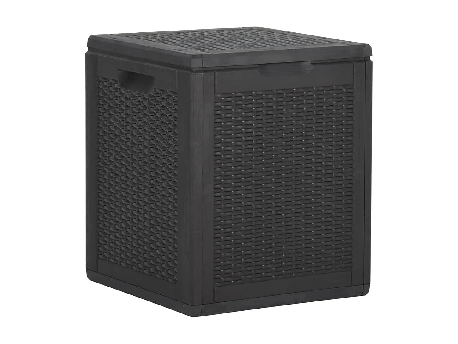 Boîte de rangement de jardin 90 L Noir PP