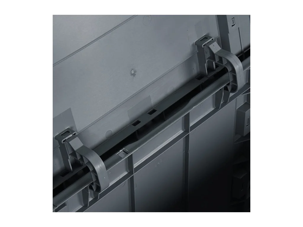 Boîte de rangement de jardin 90 L Gris PP