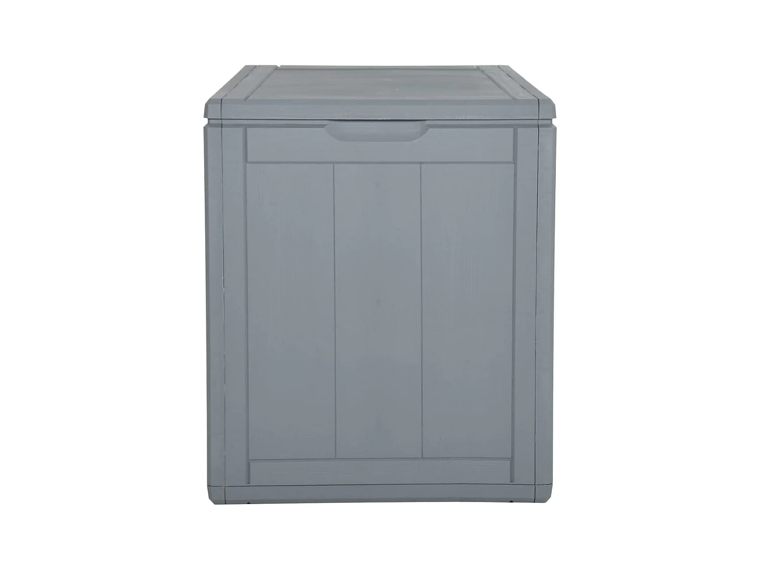 Boîte de rangement de jardin 90 L Gris PP