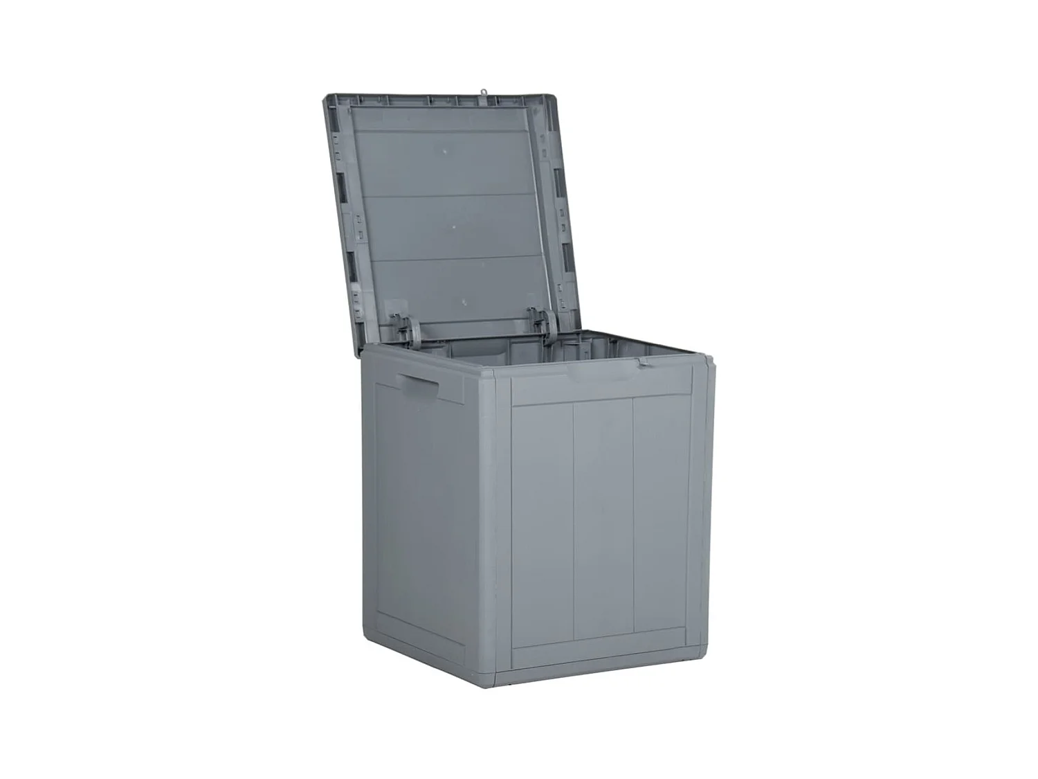 Boîte de rangement de jardin 90 L Gris PP