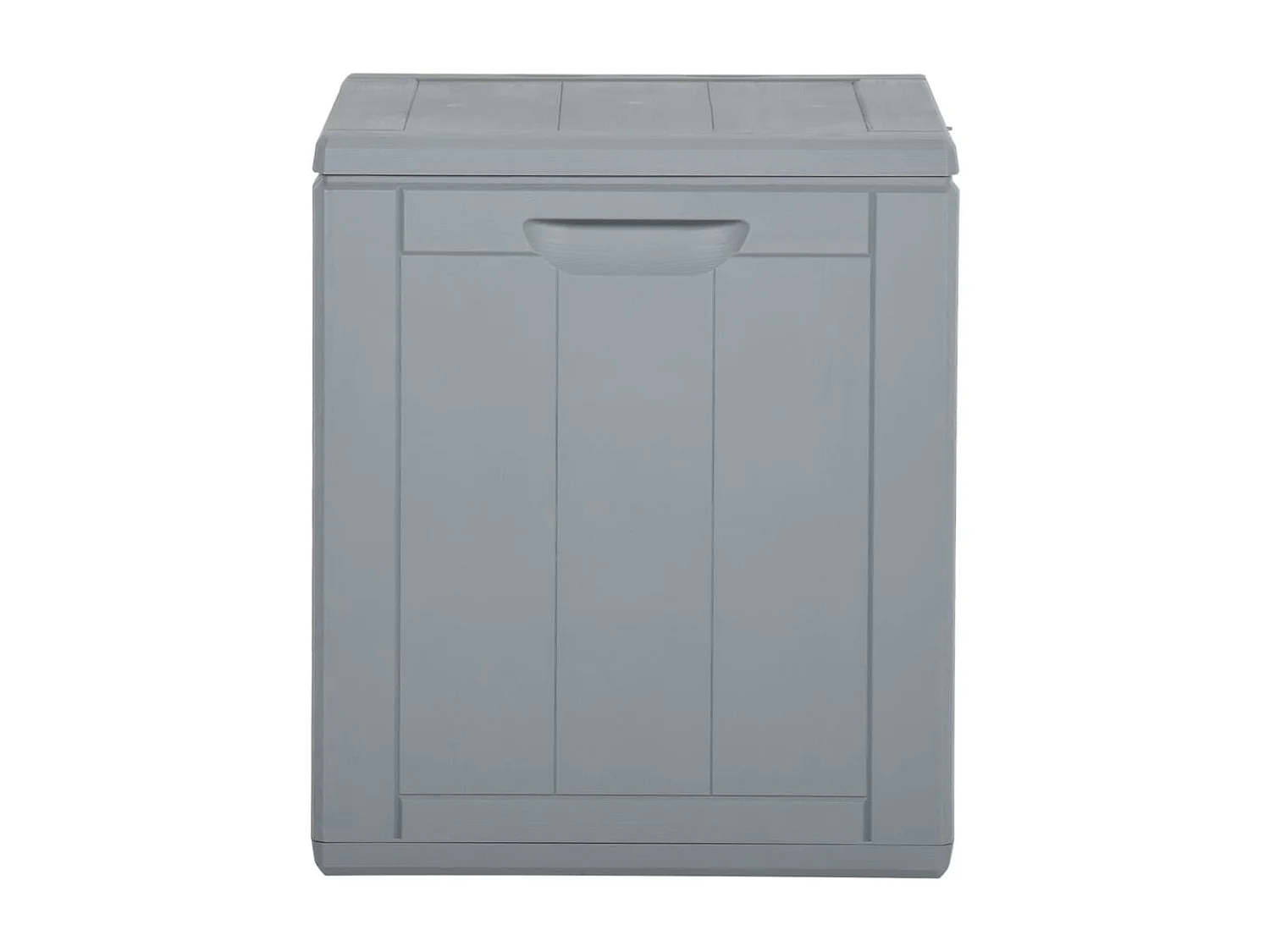 Boîte de rangement de jardin 90 L Gris PP
