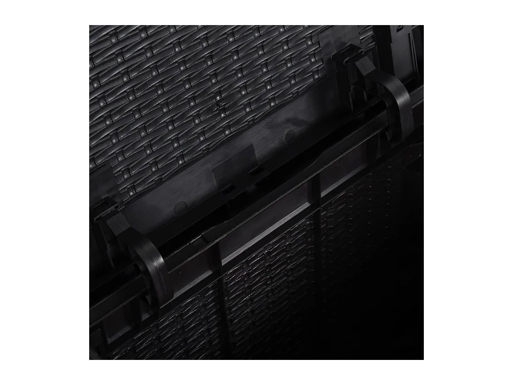 Boîte de rangement de jardin 180 L Noir PP