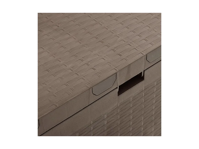 Coffre de rangement jardin polypropylène marron Stag 114cm