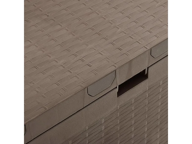 Coffre de rangement jardin polypropylène marron Stag 114cm