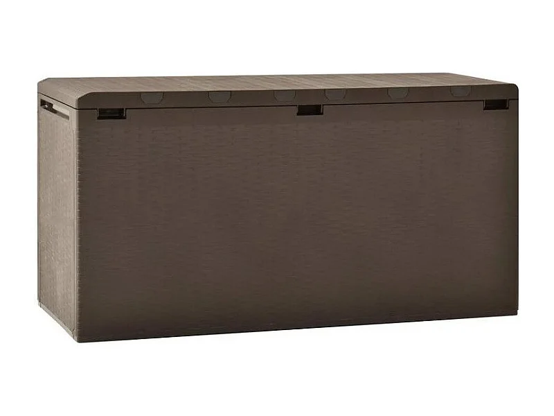 Coffre de rangement jardin polypropylène marron Stag 114cm