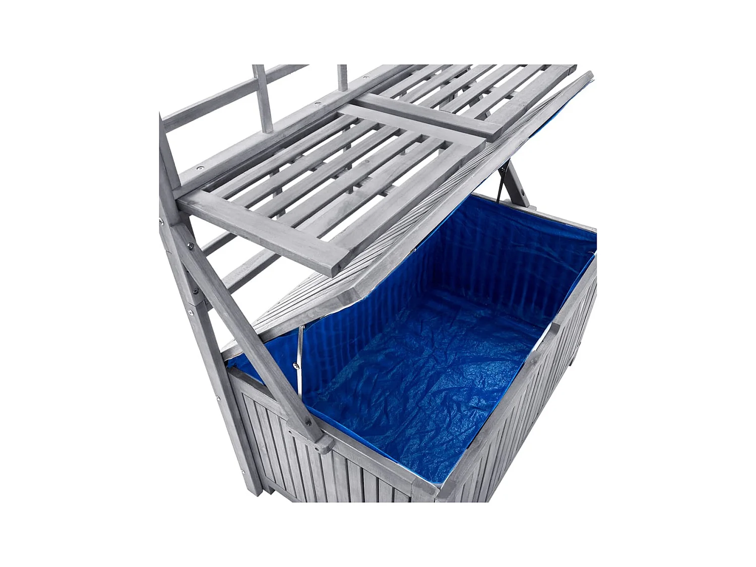 Boîte de rangement avec treillis Gris 99x55x160 Bois d'acacia