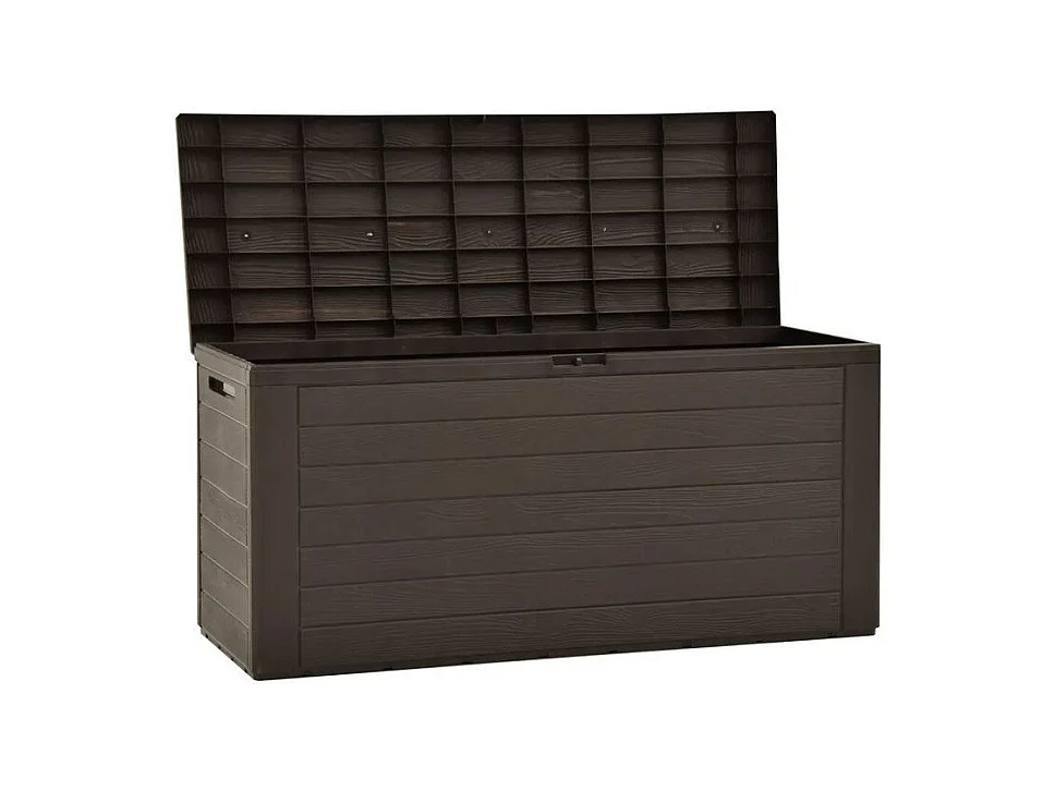 Coffre de rangement jardin polypropylène marron Stag 116cm
