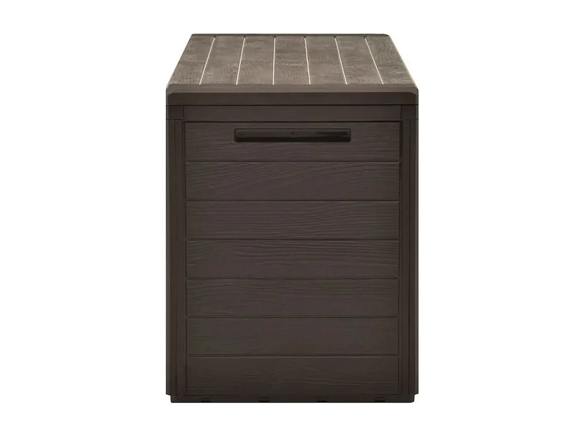 Coffre de rangement jardin polypropylène marron Stag 116cm