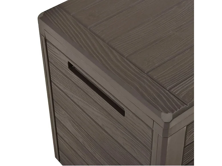 Coffre de rangement jardin polypropylène marron Stag 116cm