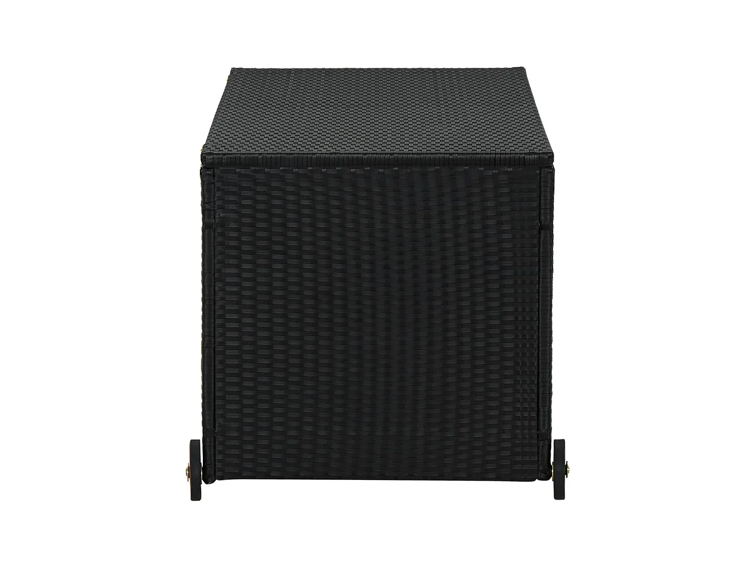 Boîte de rangement de jardin Noir 120x65x61 Résine tressée