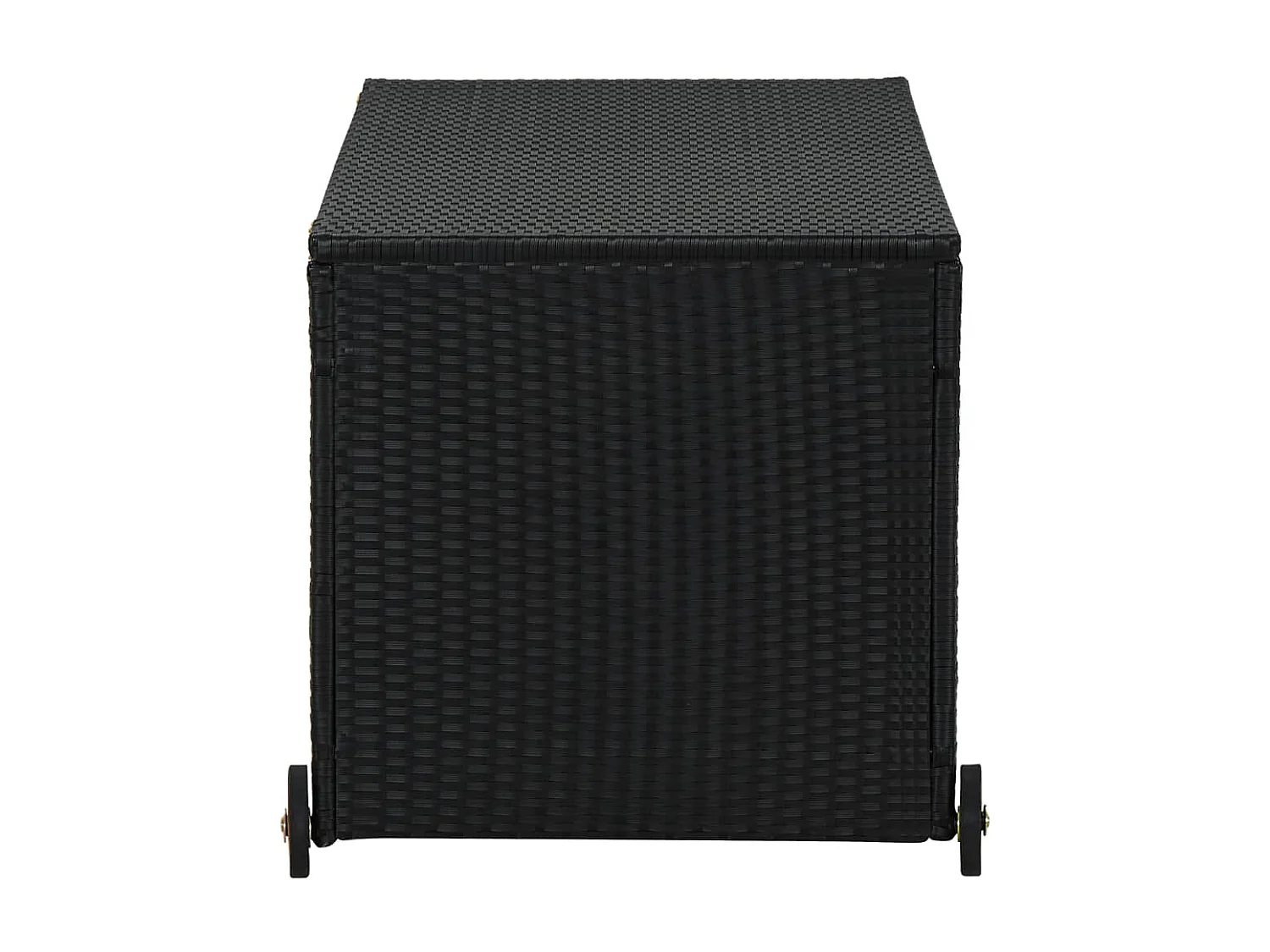 Boîte de rangement de jardin Noir 120x65x61 Résine tressée