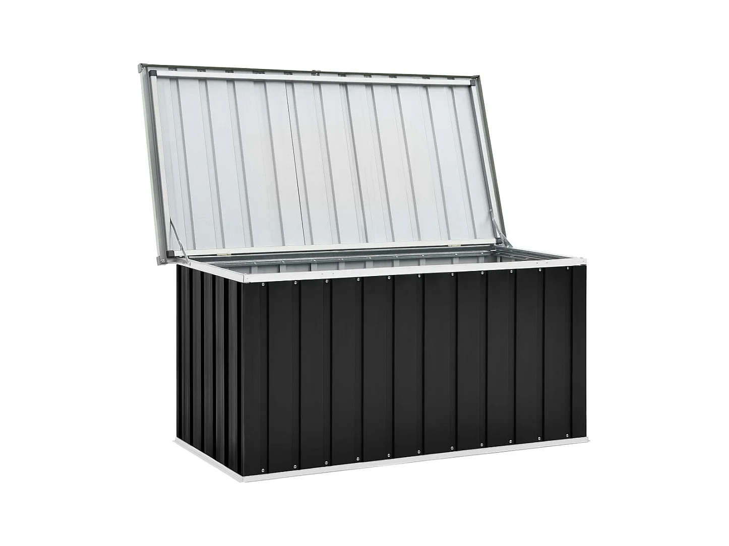 Boîte de rangement de jardin Anthracite 129x67x65