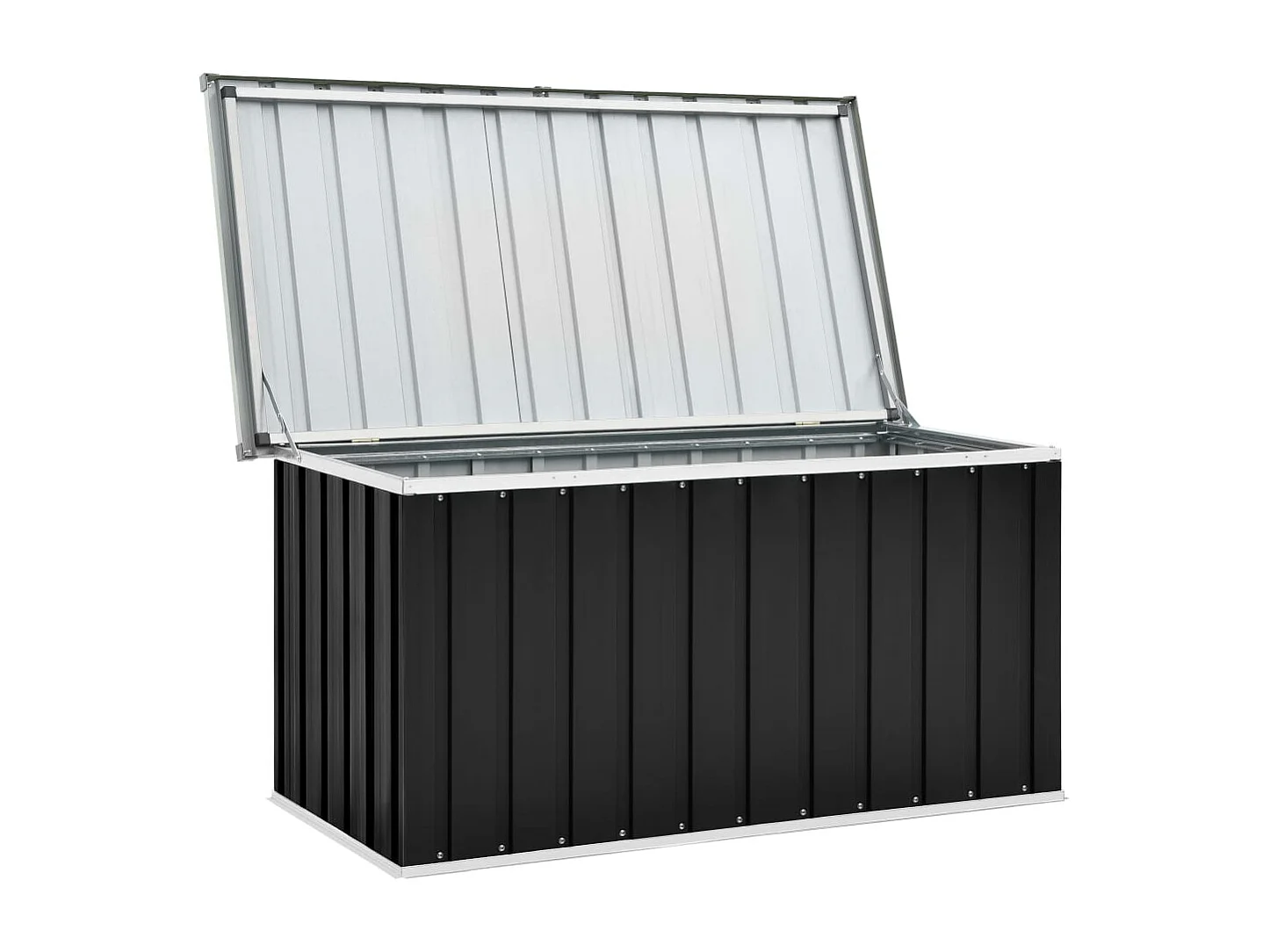 Boîte de rangement de jardin Anthracite 129x67x65