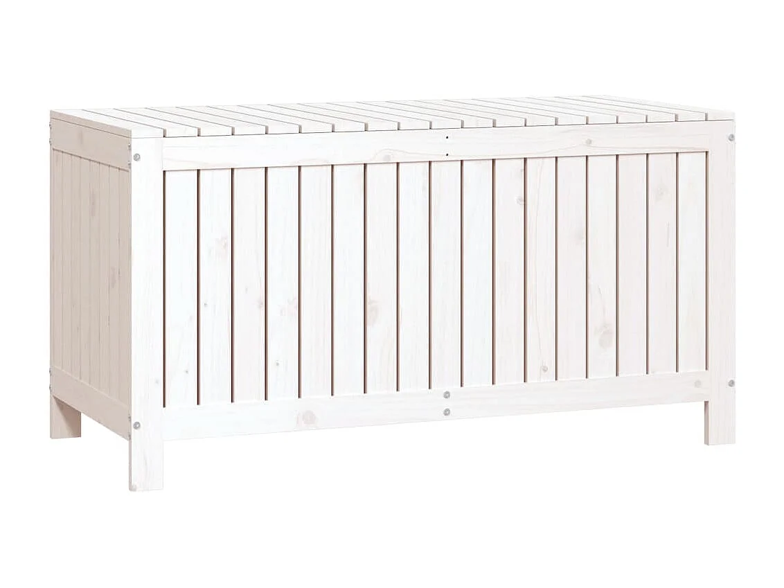 Boîte de rangement de jardin Blanc 121x55x64 Bois de pin