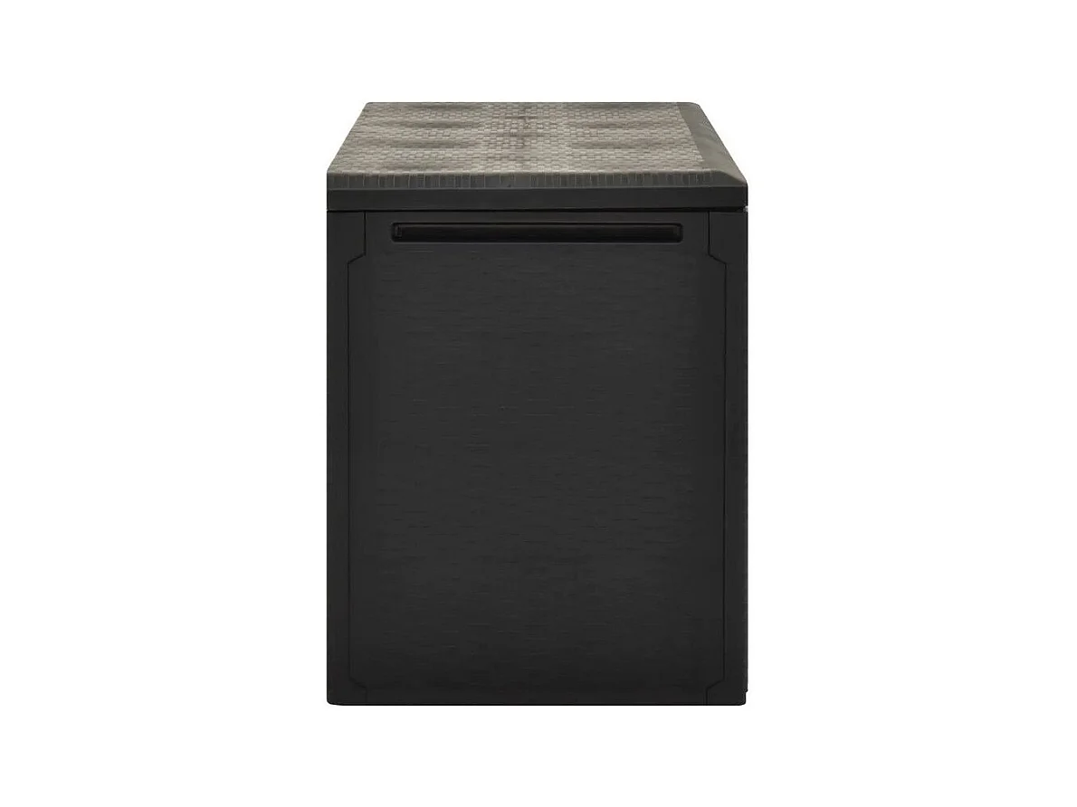 Coffre de rangement jardin polypropylène anthracite Stag 114cm