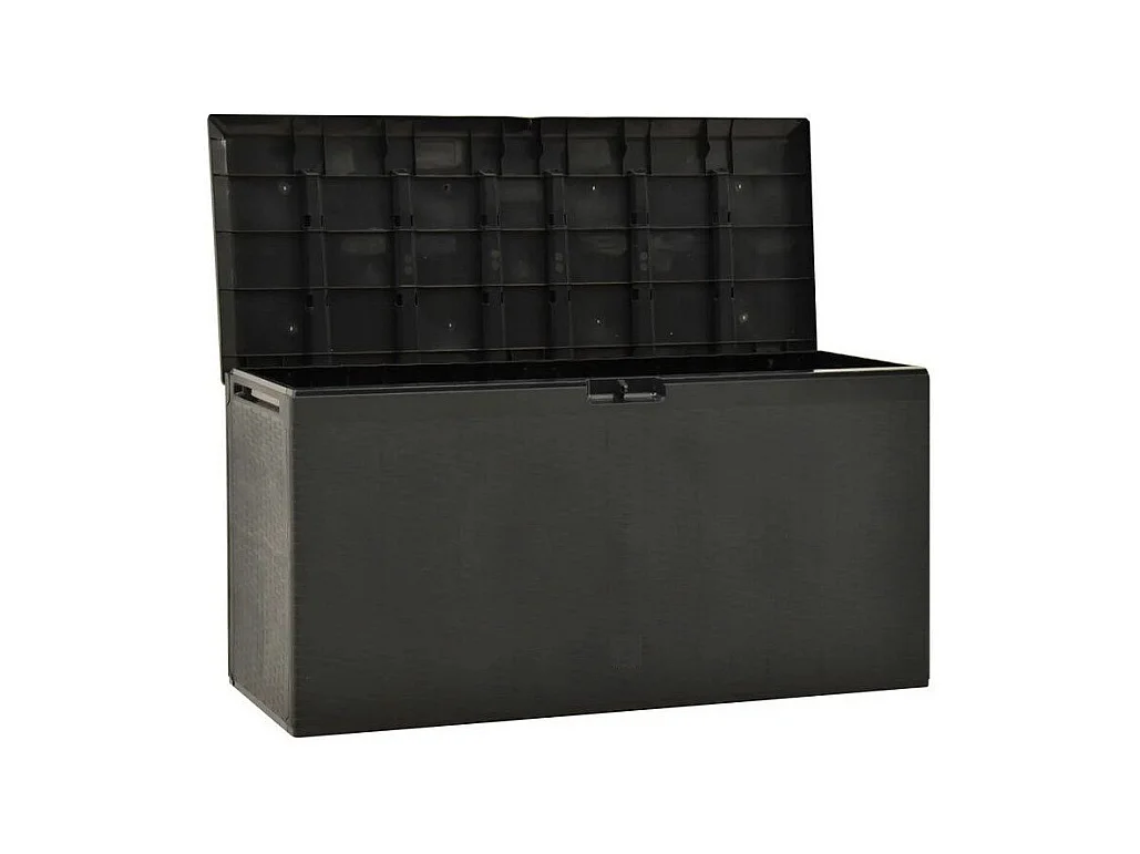 Coffre de rangement jardin polypropylène anthracite Stag 114cm