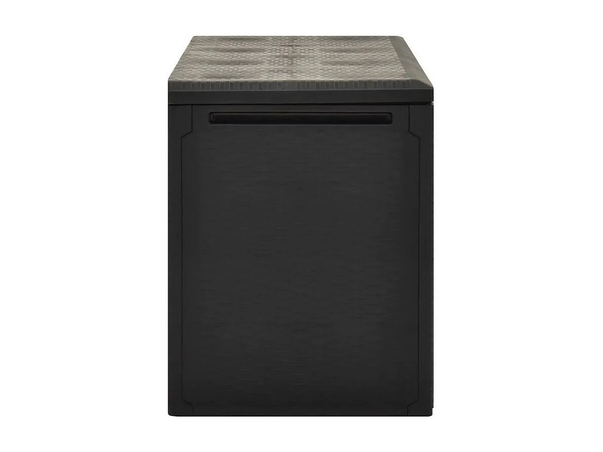 Coffre de rangement jardin polypropylène anthracite Stag 114cm