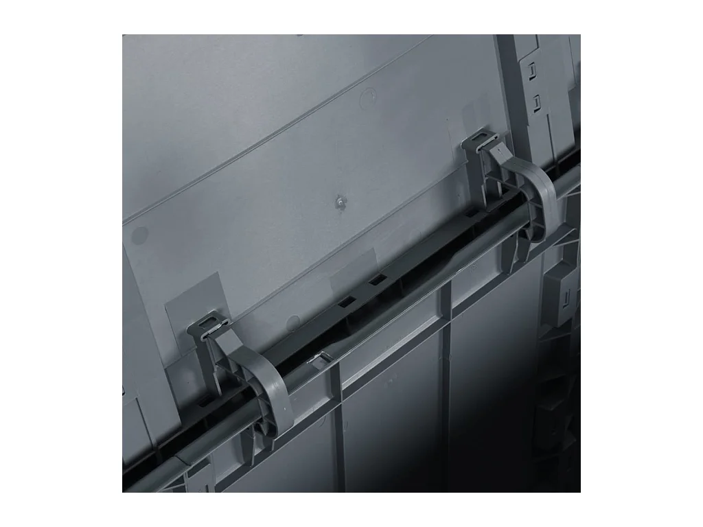Boîte de rangement de jardin 270 L Gris PP