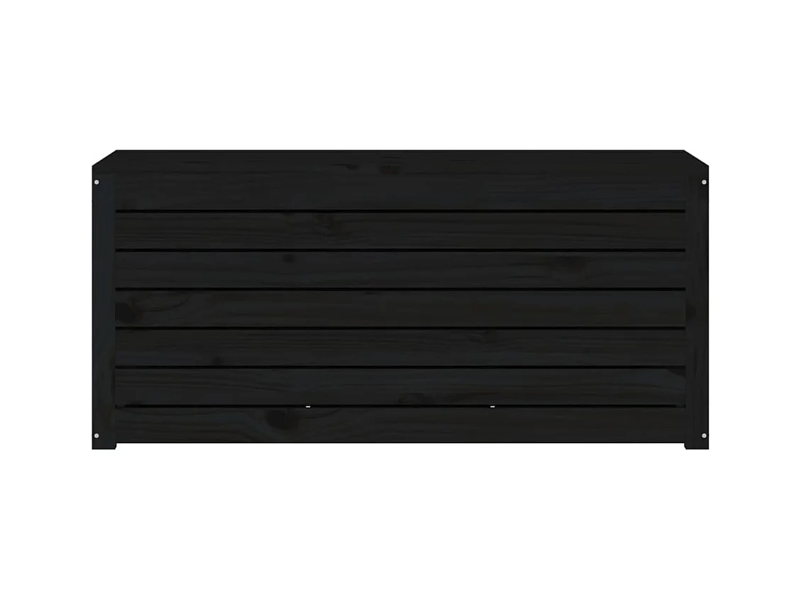 Boîte de jardin noir 101x50,5x46,5 bois massif de pin