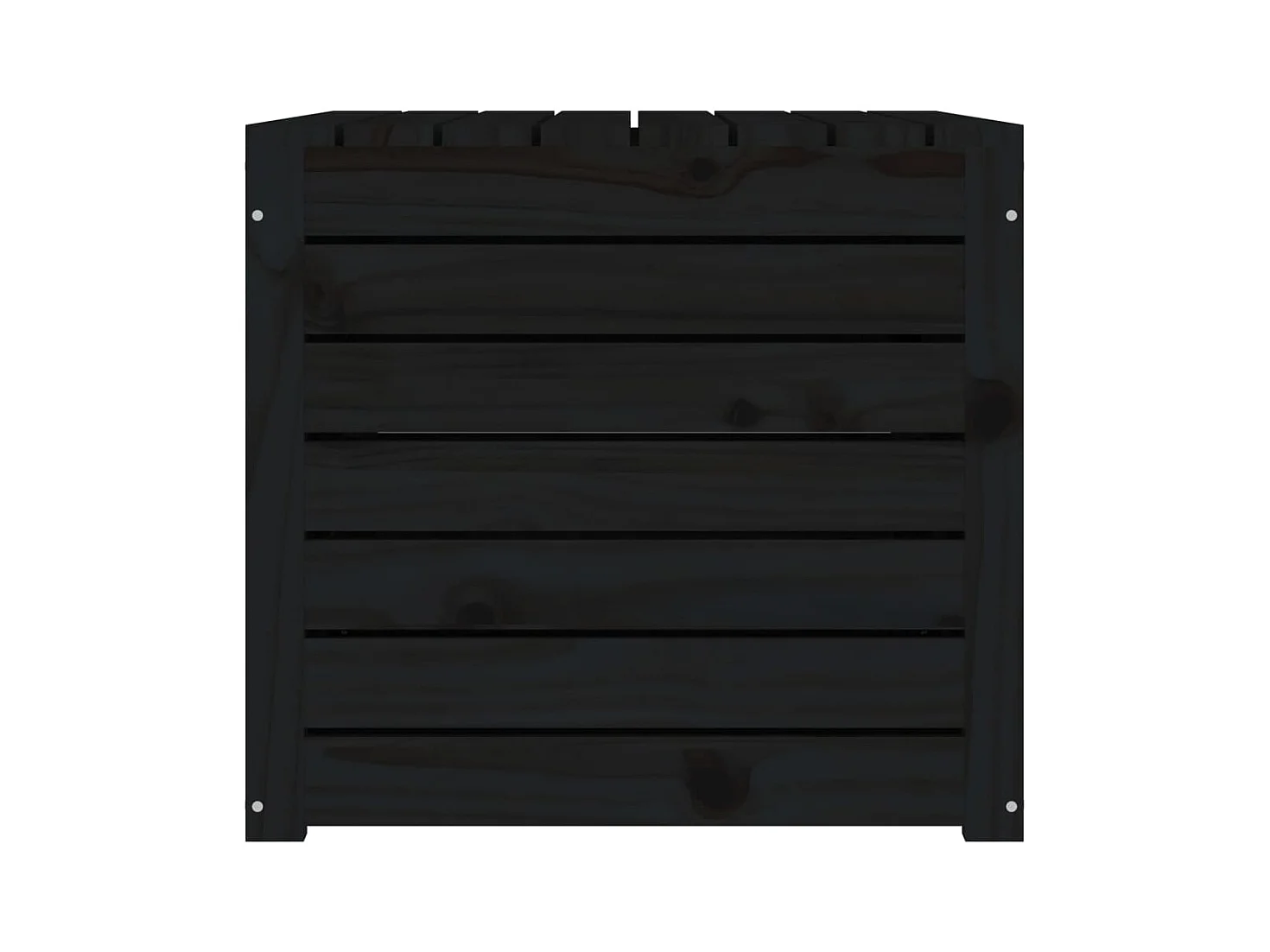 Boîte de jardin noir 101x50,5x46,5 bois massif de pin