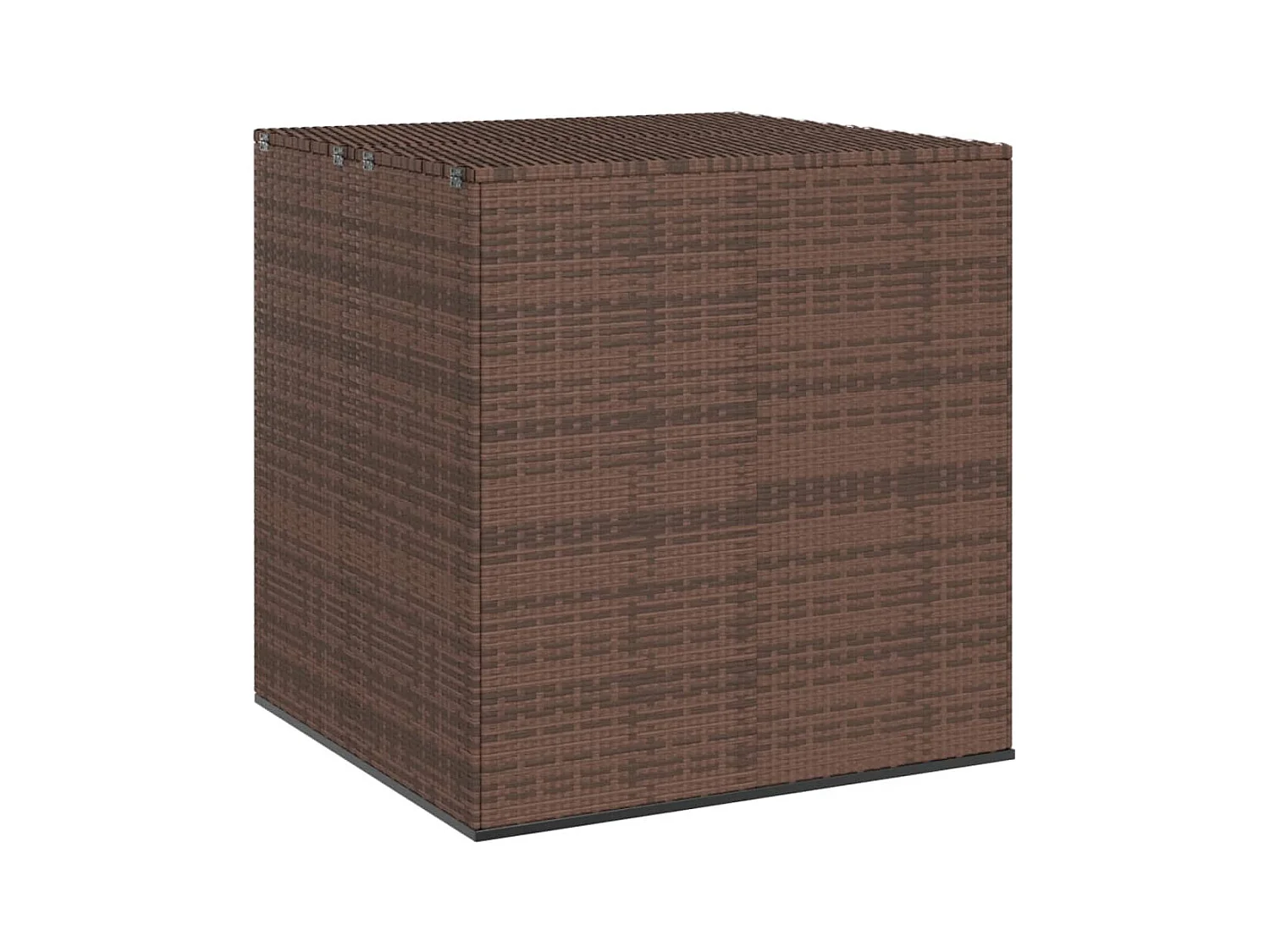 Boîte à coussins de jardin Résine tressée 100x97,5x104 Marron